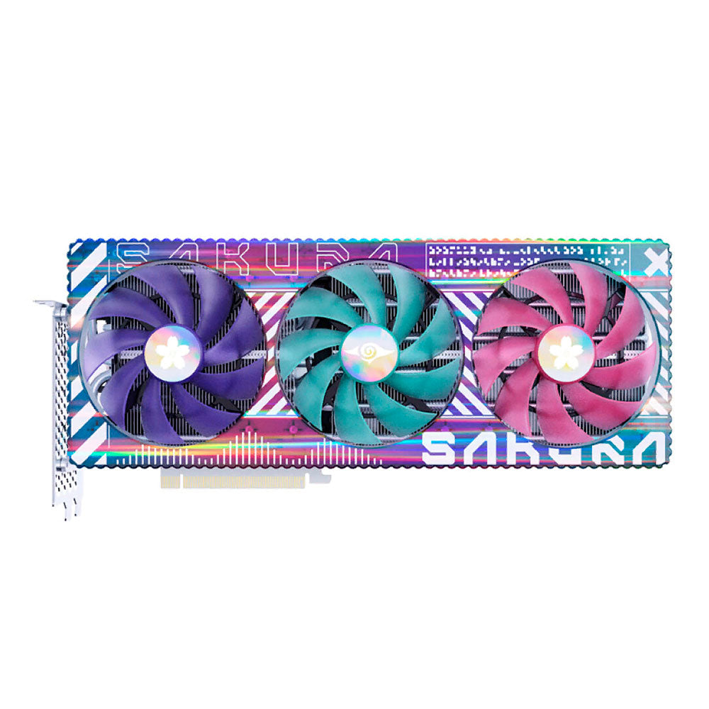 Video card Yeston GeForce RTX 4080 Super Sakura Hitomi Mizuki OC 16 GB, multi-colored