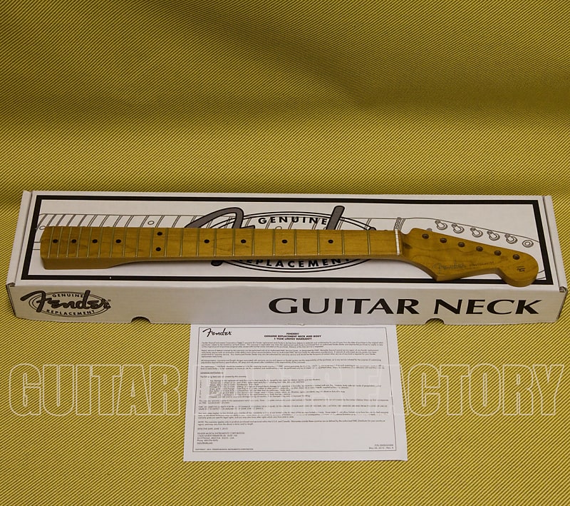 099-9962-920 Fender Roasted Maple Vintera Mod 50's Stratocaster Neck 21 Frets Jumbo Medium 099-9962-920 Fender Roasted Maple Vintera Mod 50's Stratocaster Neck, 21 Medium Jumbo Frets, 9. 5",