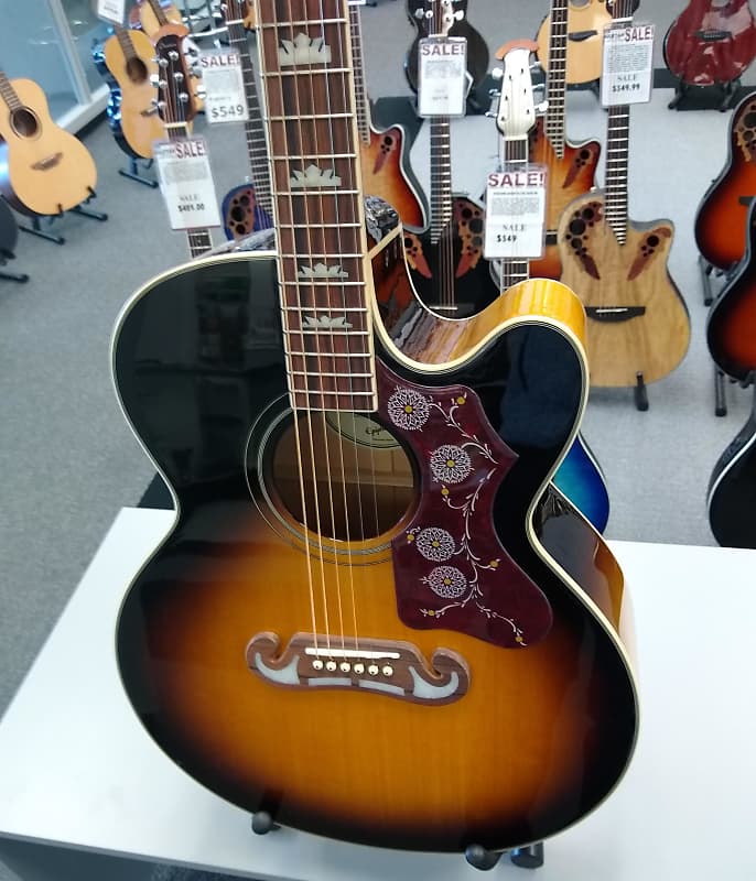 جيتار Epiphone J200 Jumbo Acoustic من Sunburst J200 Jumbo Acoustic