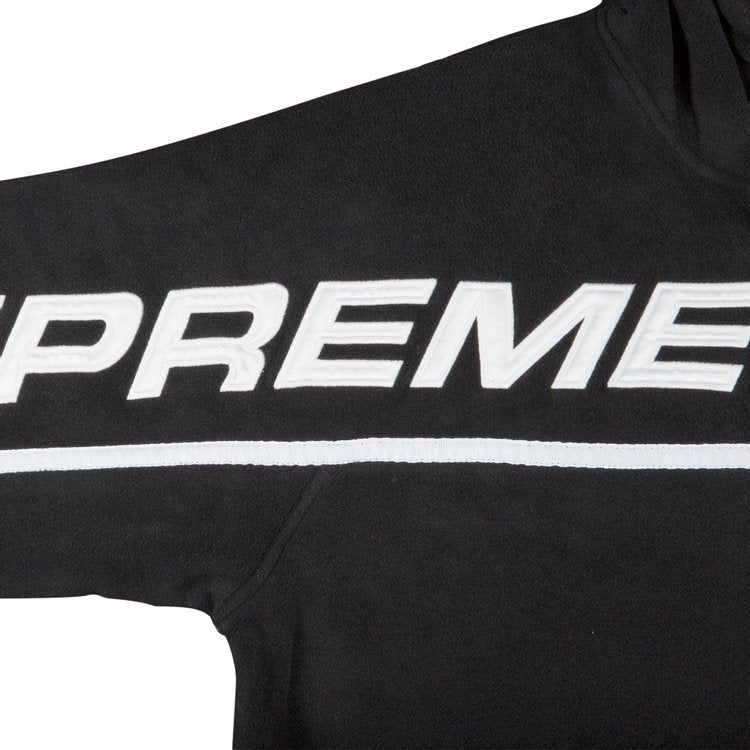 Supreme Polartec Half Zip Hooded Sweatshirt 'Black', black