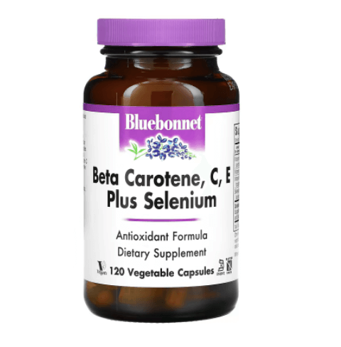 Beta Carotene Vitamins C E and Selenium 120 Capsules Bluebonnet Nutrition