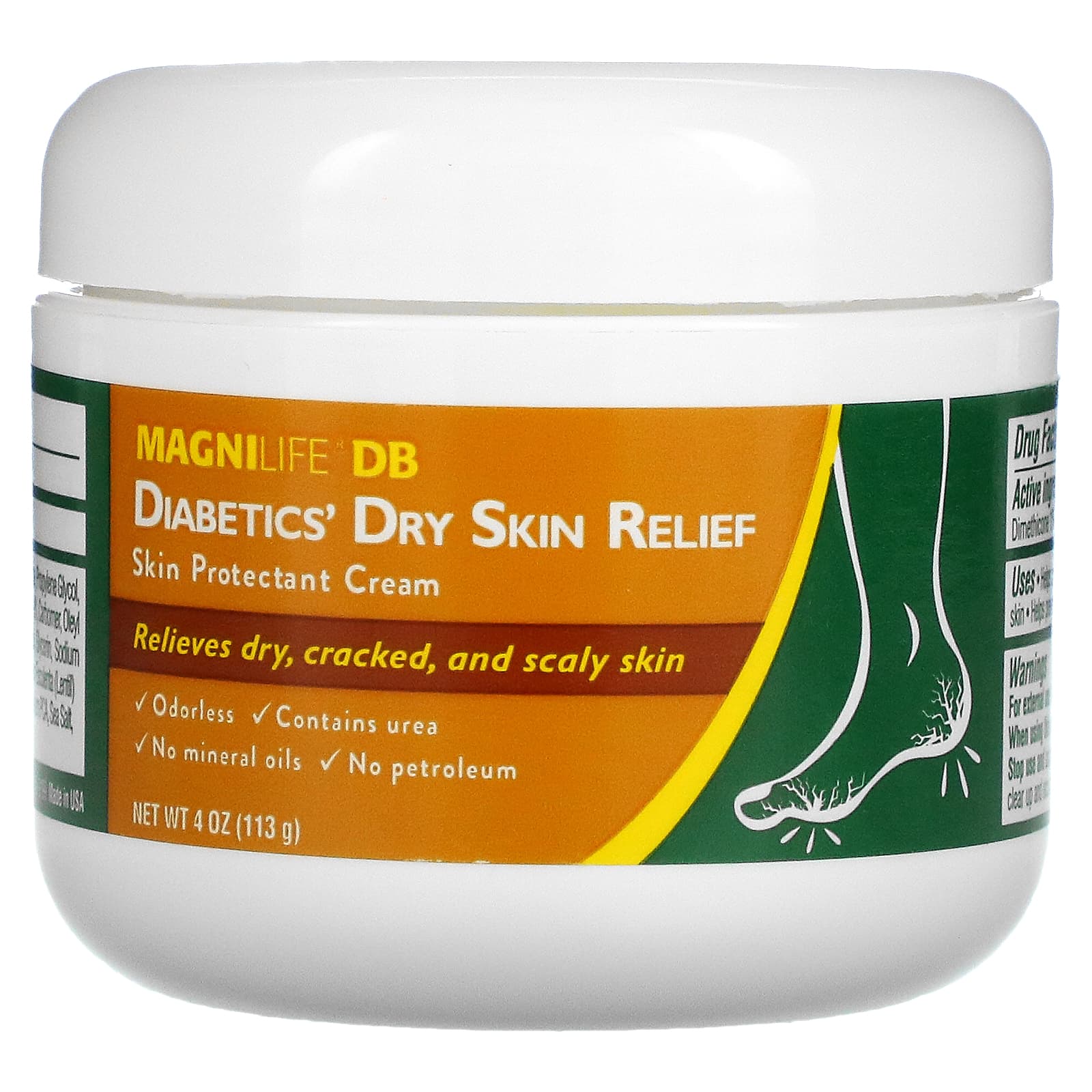 MagniLife for dry skin care for diabetics, 113 g