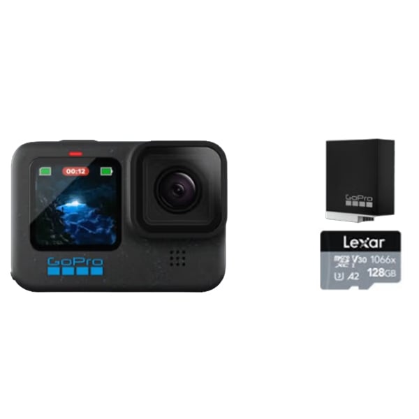 Action camera GoPro HERO 12, black (Battery life set)