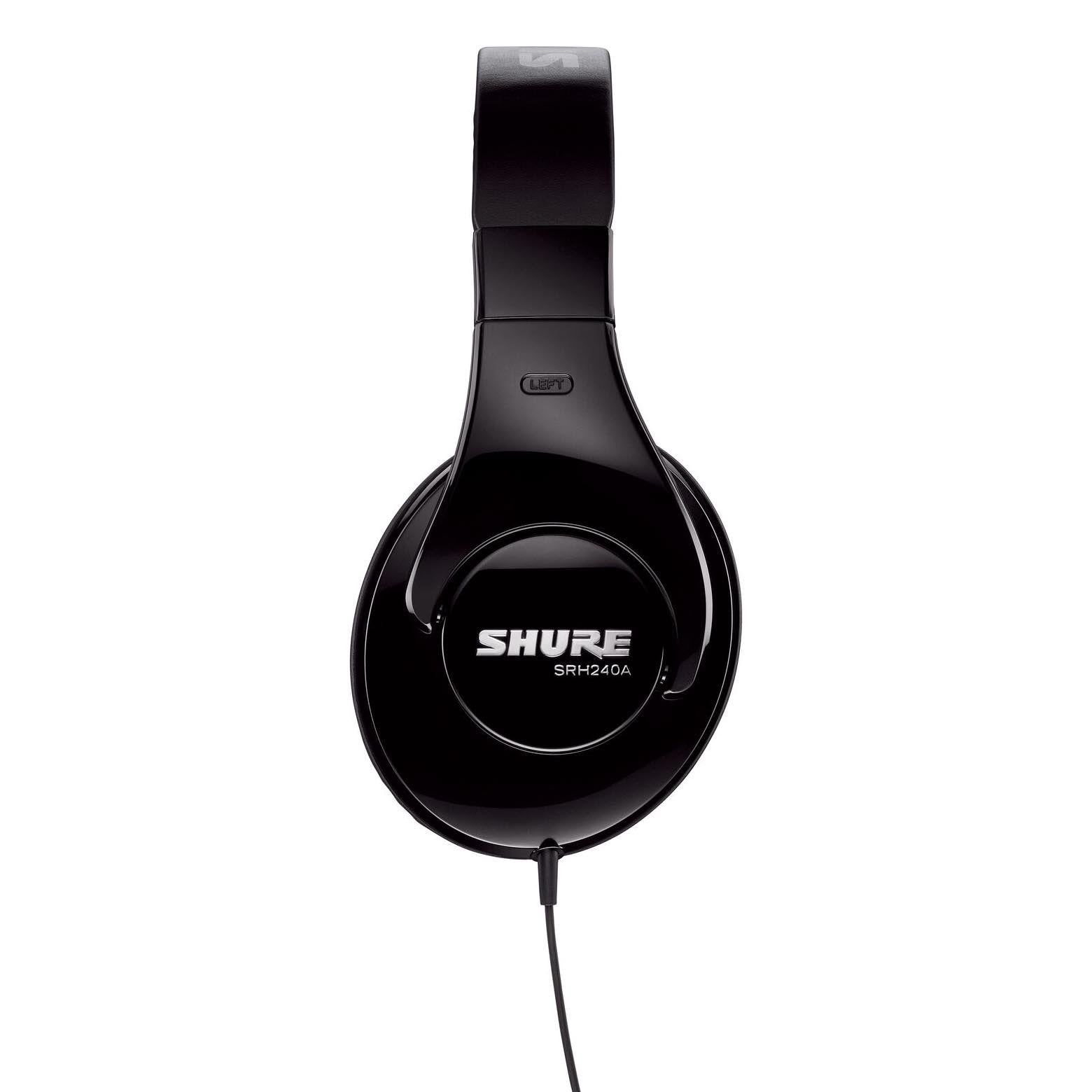 سماعات رأس Shure SRH240A فوق الأذن، باللون الأسود