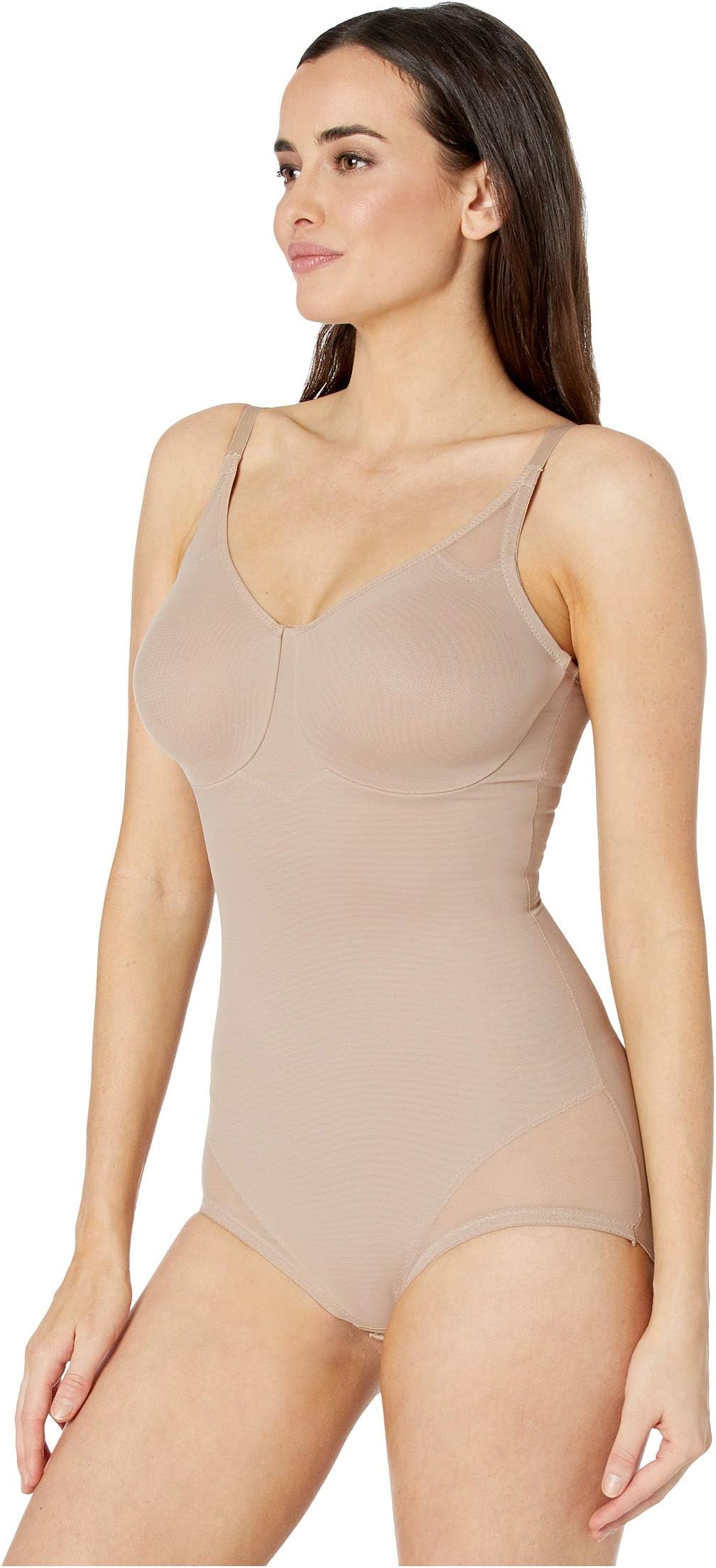 Super Durable Sexy Sheer Body Briefer 2783 Miraclesuit, Stucco