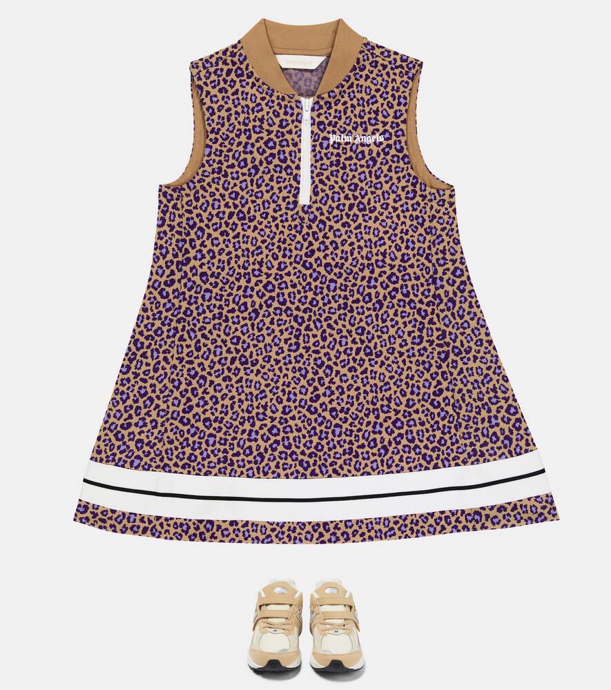 Palm Angels Animal Print Sports Dress, Multicolor