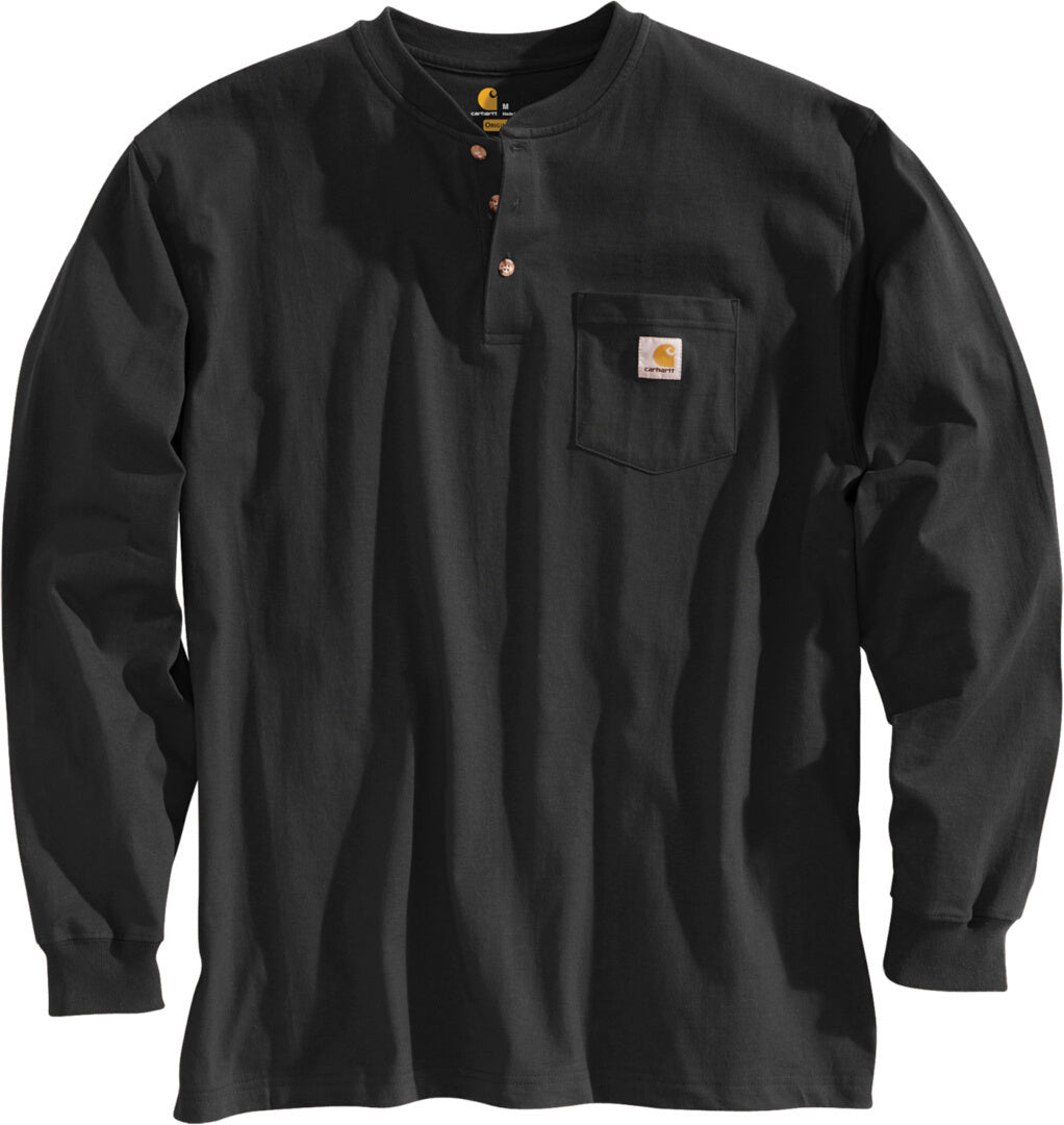 Carhartt Workwear Pocket Henley Long Sleeve Shirt, Black