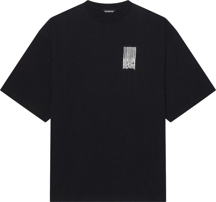 تي شيرت Balenciaga Barcode Wide Fit T-Shirt "أسود"، أسود