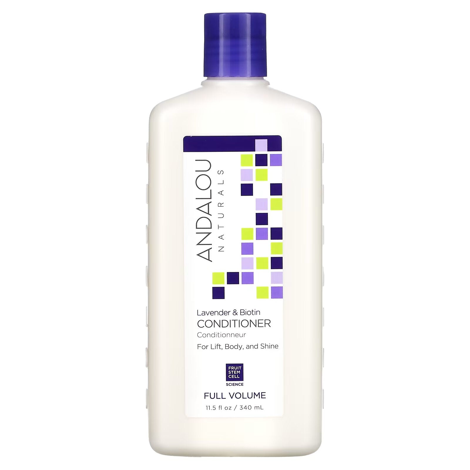 Andalou Naturals, Conditioner, for volume, thickness, shine, shine of hair lifts from the roots, lavender and biotin, 11, 5 fl. oz. (340 ml)