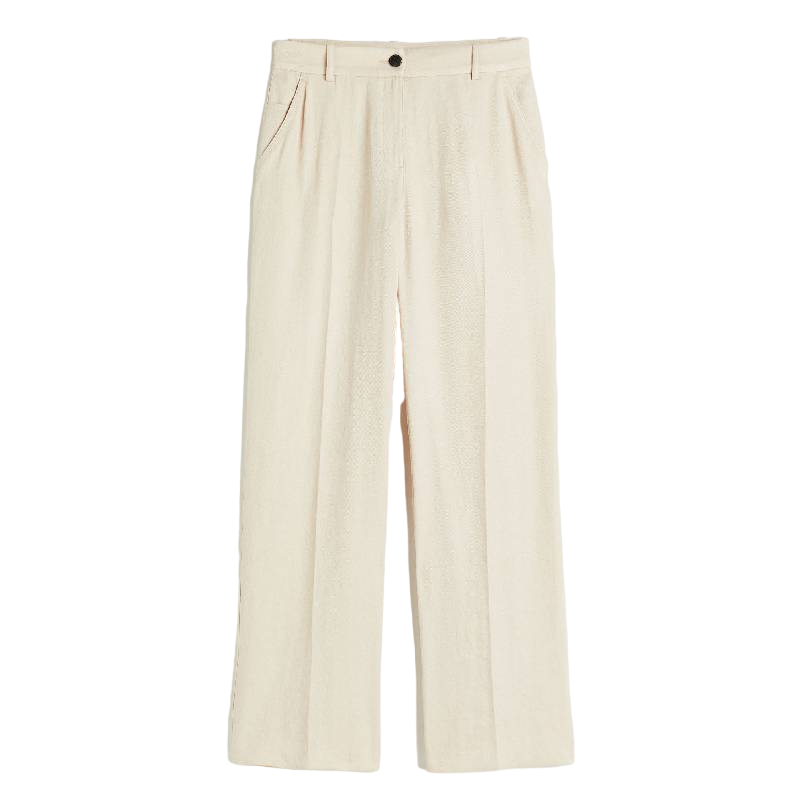 Straight-leg trousers H&M, beige