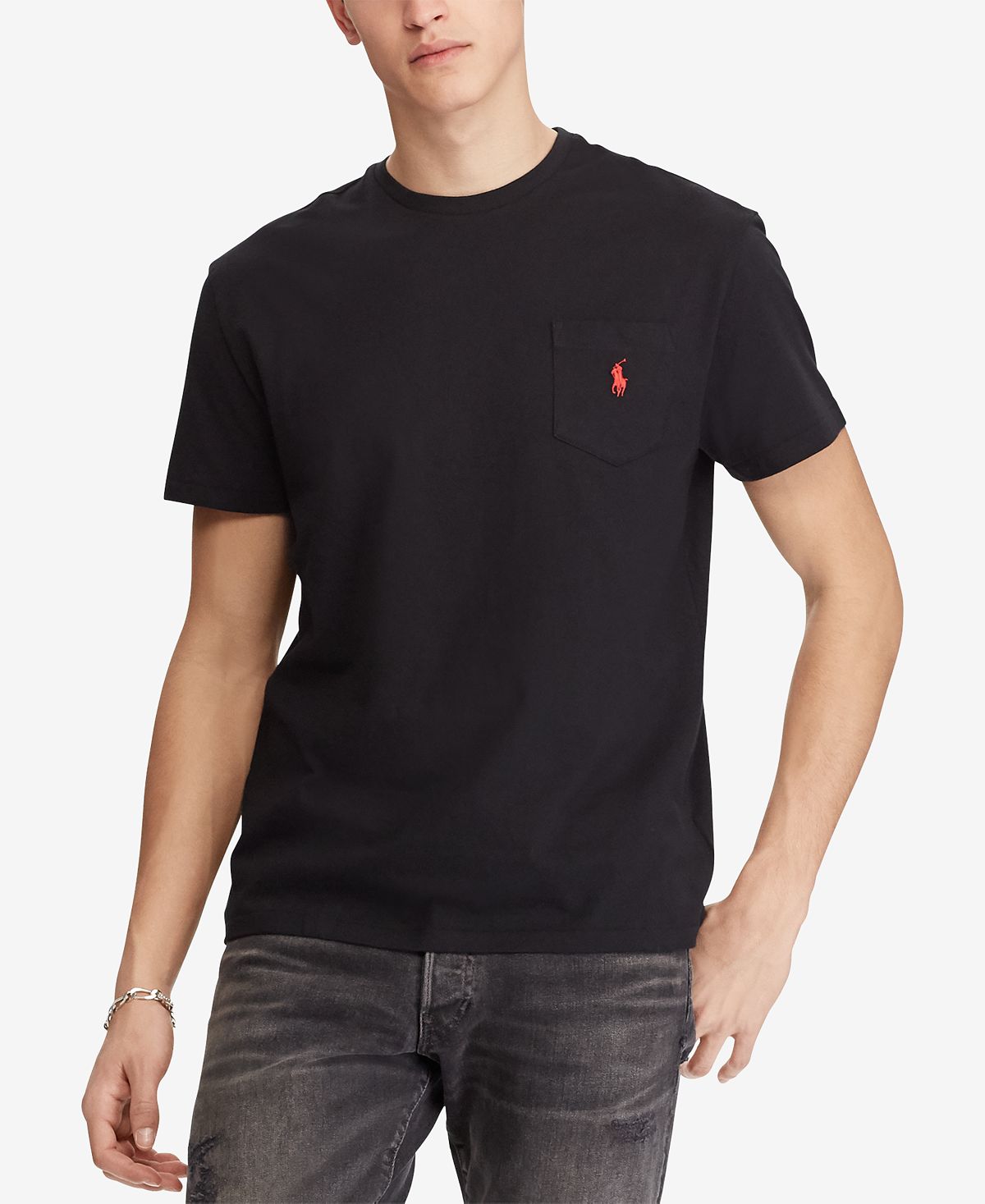 Polo Ralph Lauren Men's Classic Crew Neck Pocket T-Shirt, Multi