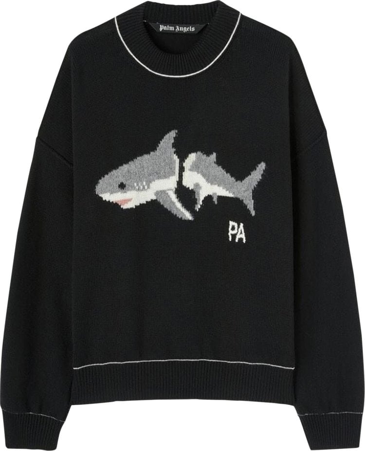 Palm Angels Shark Sweater 'Black', black