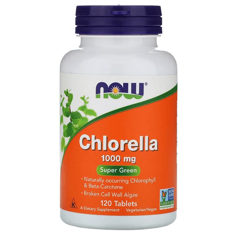 NOW Foods Chlorella 1000 mg، 120 قرصًا