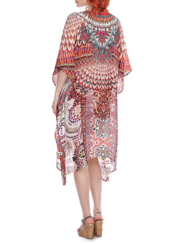 Queen Cleopatra Kaftan Cover Up La Moda Clothing Red multi