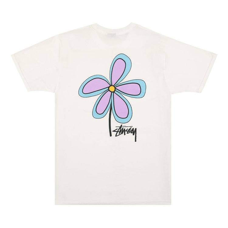 Stussy Flower Tee 'White', white