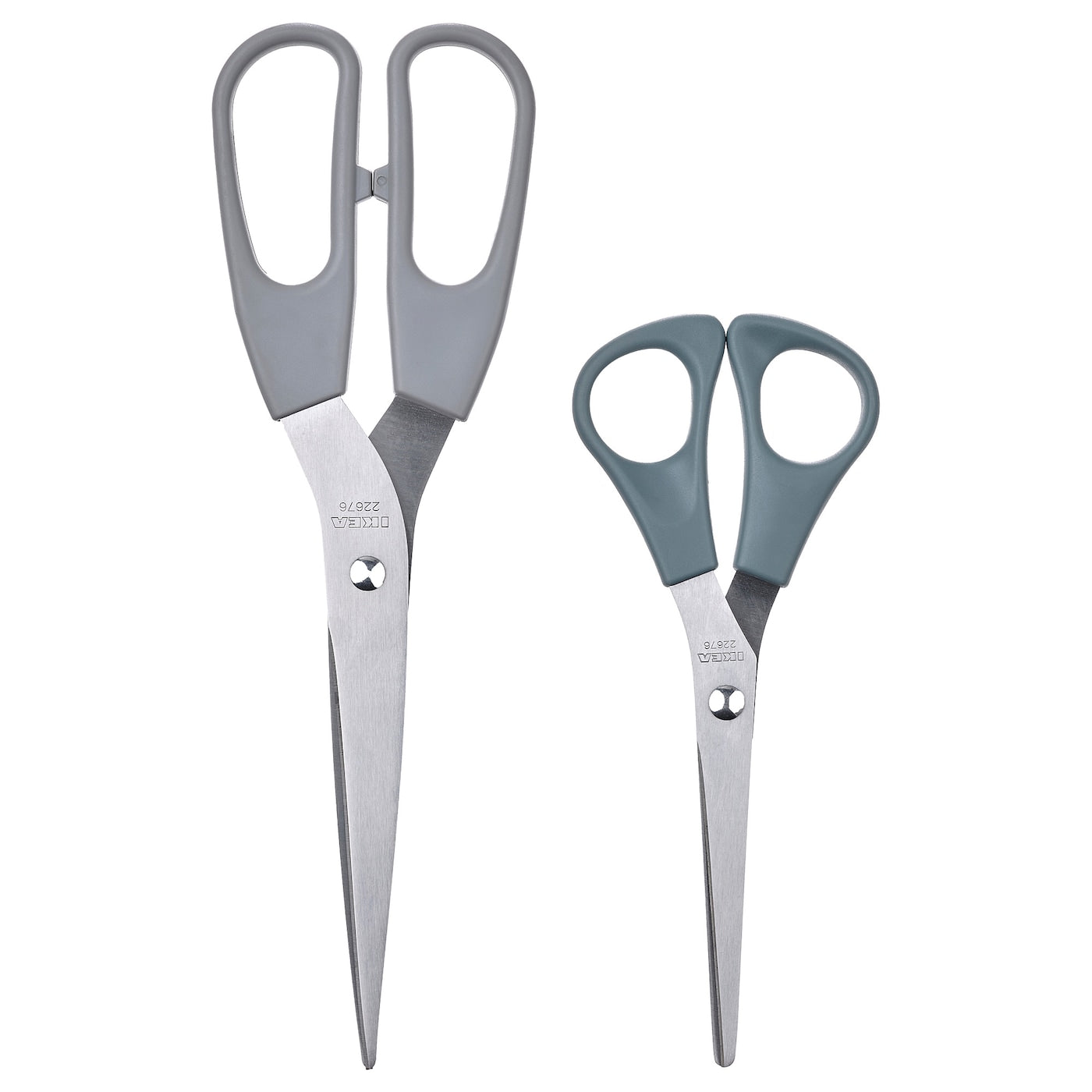 Ikea Svardfisk scissors, 2 pcs, stainless steel/anthracite gray