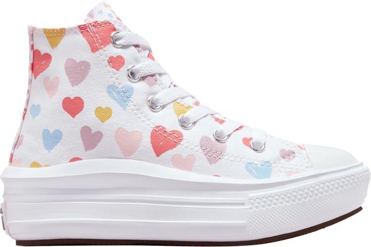 Converse Chuck Taylor All Star Move High PS Always On Hearts Sneakers, white