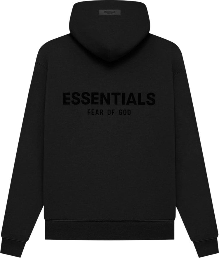 Fear of God Essentials Pullover Hoodie 'Stretch Limo' SS22, black