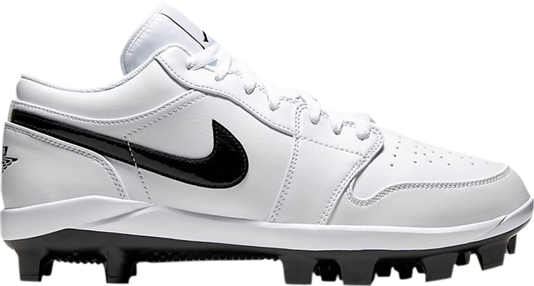 Jordan 1 Retro MCS Low White Black Cleats