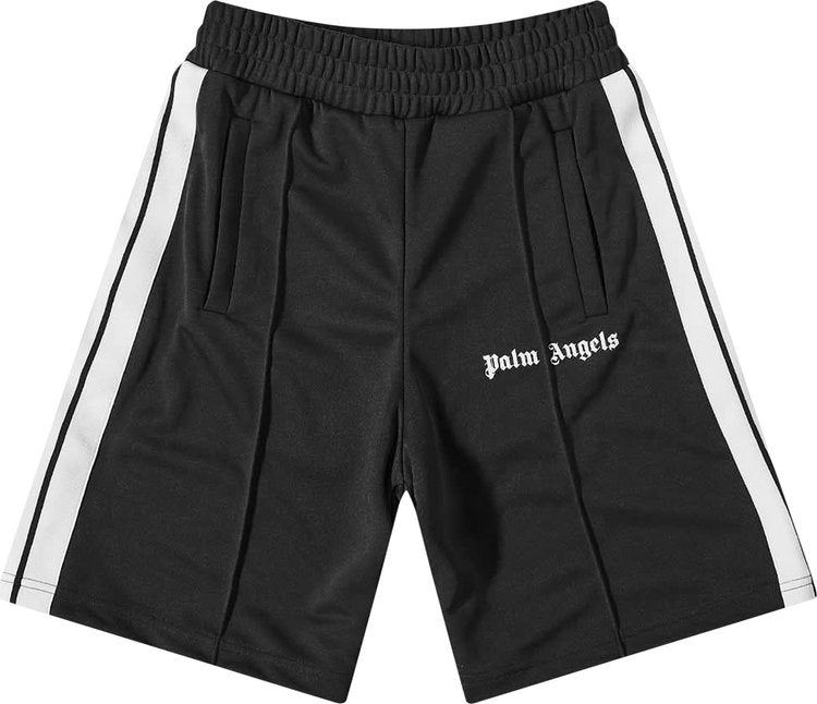 Palm Angels Classic Track Shorts 'Black/White', black