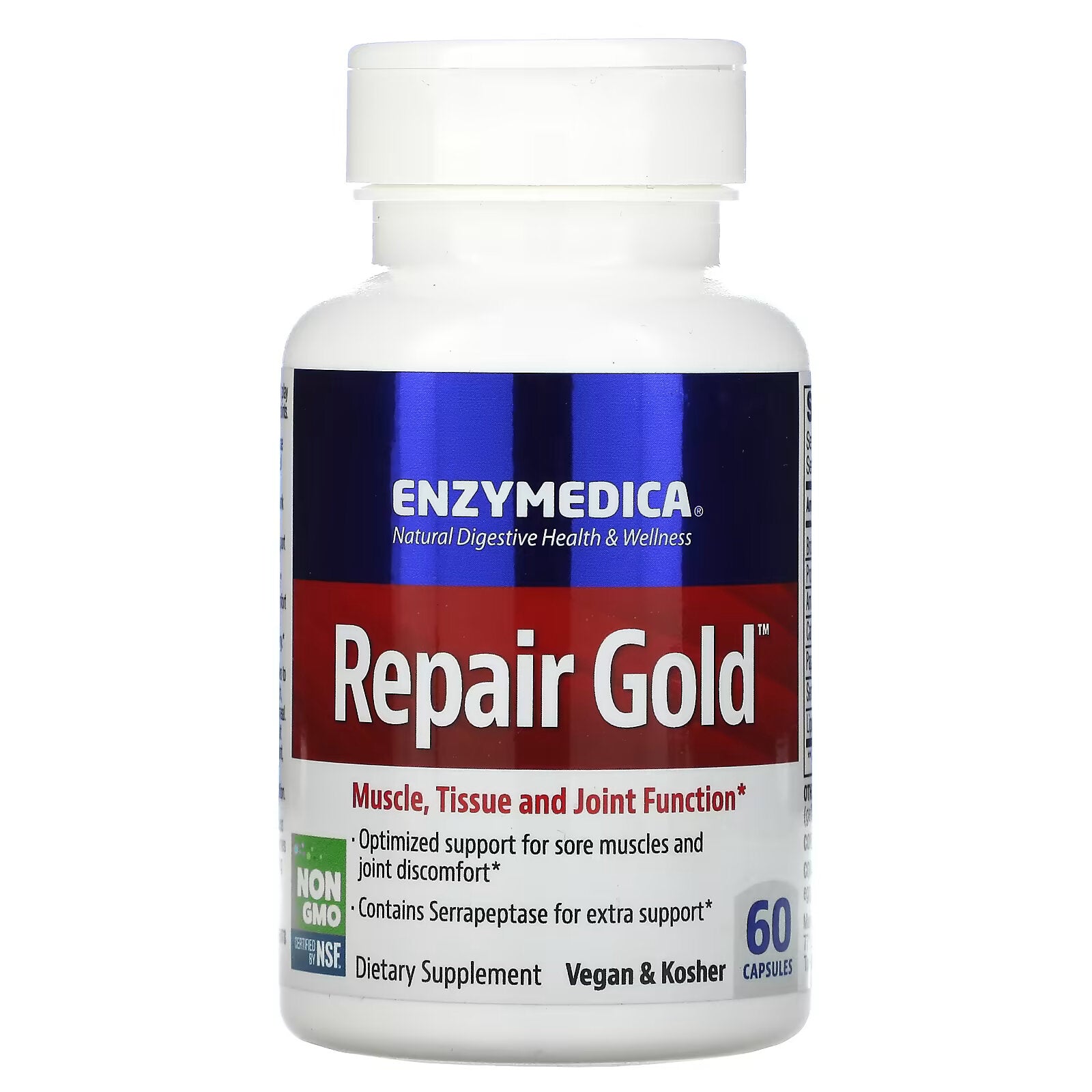 Enzymedica, Repair Gold, Muscle, Tissue & Joint Repair, 60 Capsules