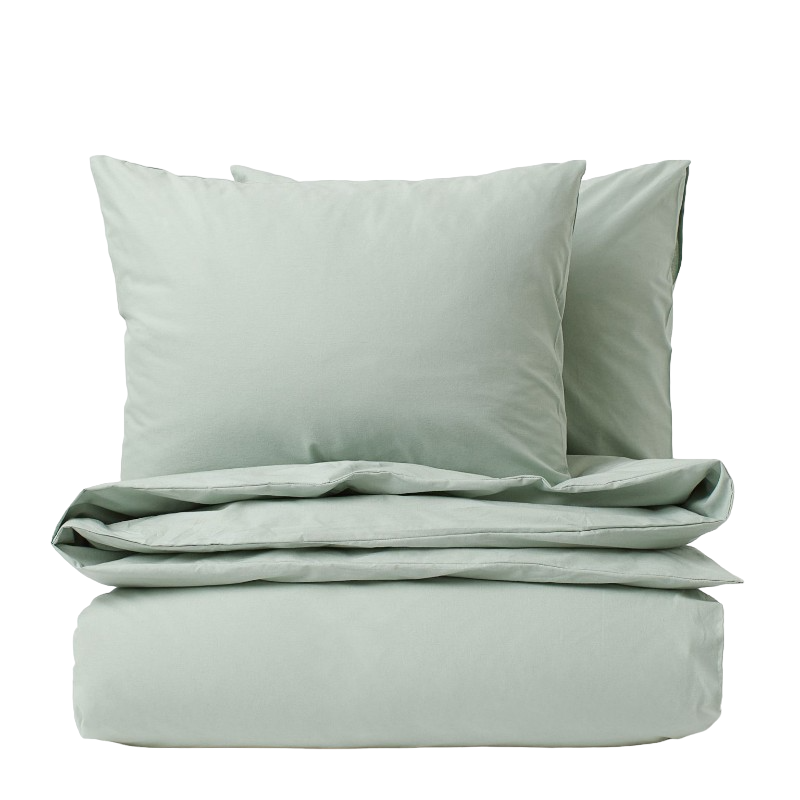 H&M Home Cotton Double Bed Set, Sage Green