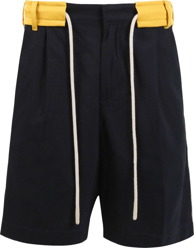 Palm Angels Track Belt Shorts 'Navy', blue