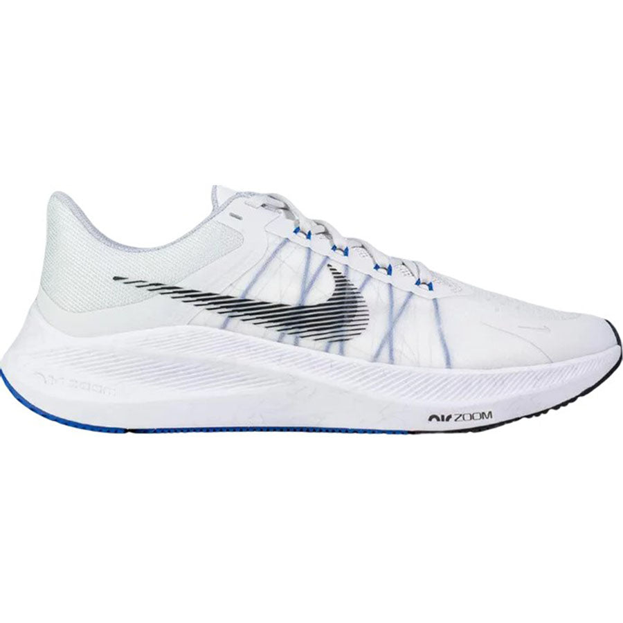 حذاء رياضي Nike Zoom Winflo 8، باللون الأبيض/الأزرق/الأسود