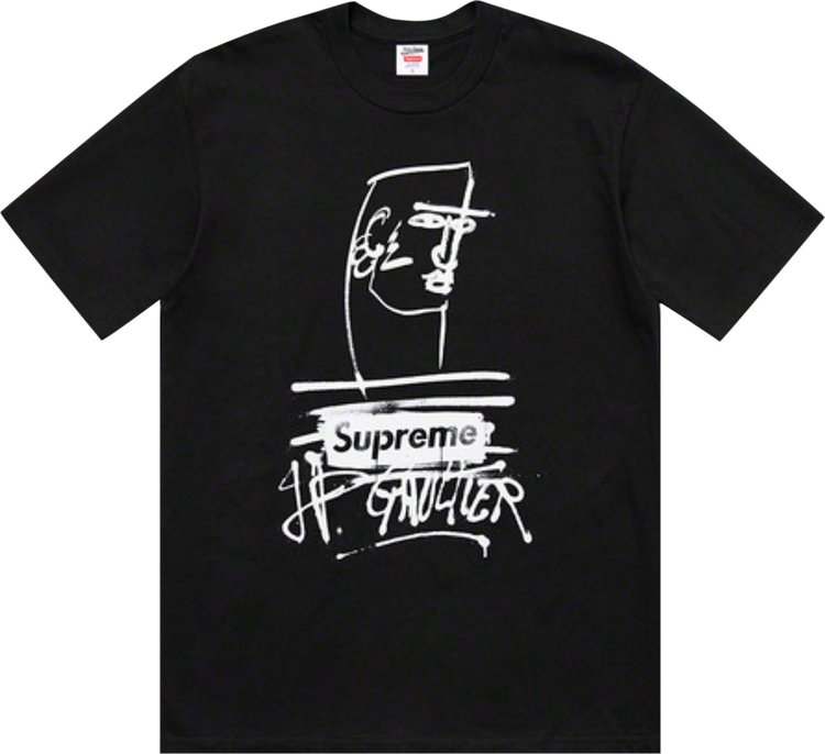 Supreme x Jean Paul Gaultier Tee 'Black', black