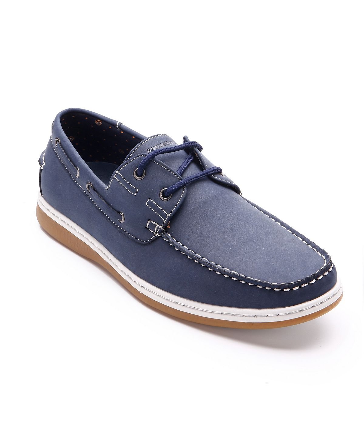 Aston Marc Men's Faux Nubuck Moccasins, Blue