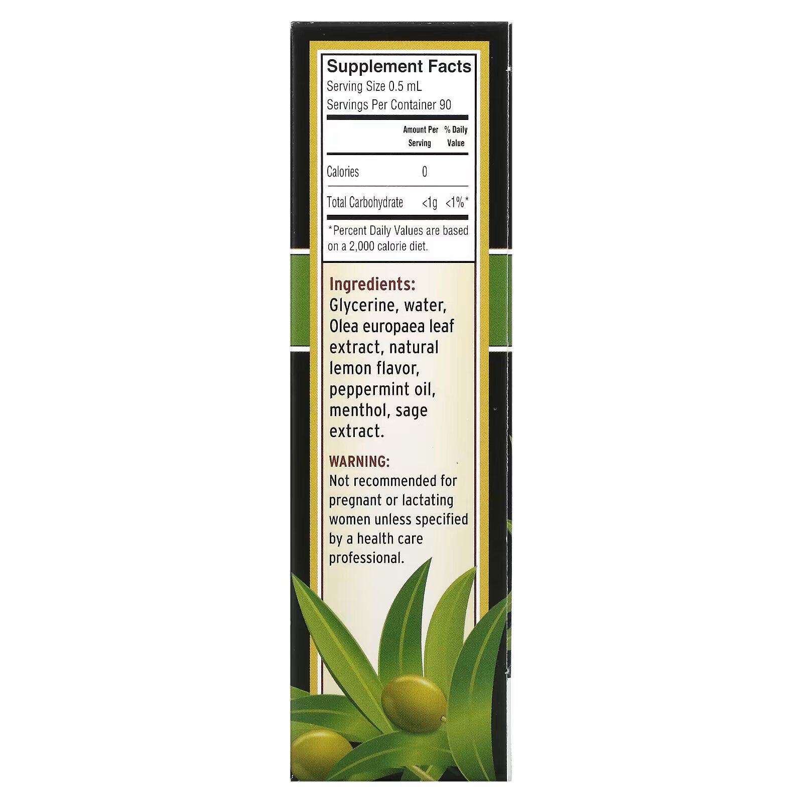 Barlean's, Olive Leaf Complex, Olive Leaf Throat Spray Peppermint Flavored, 45 ml (1.5 fl oz)