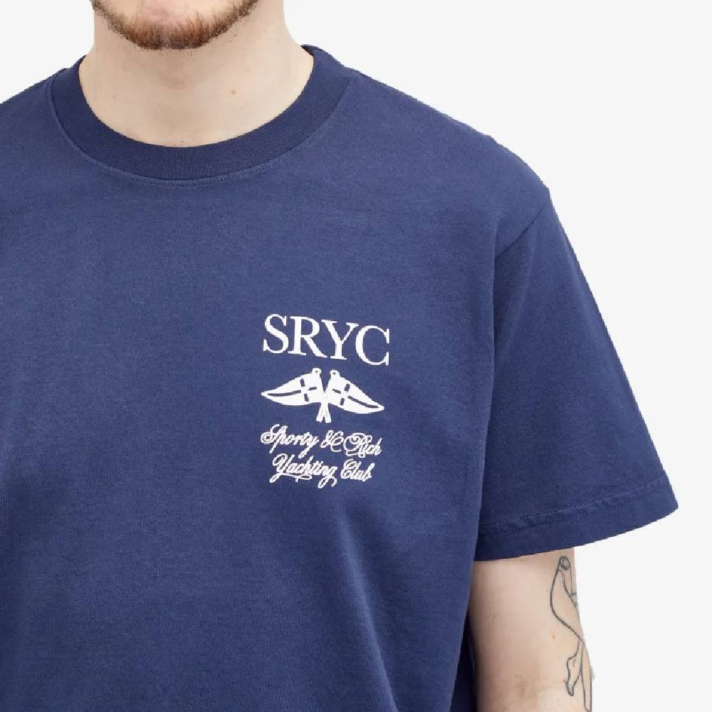 Sporty & Rich Yacht Club T-shirt, dark blue