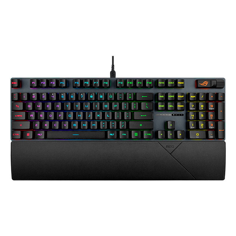 لوحة مفاتيح الألعاب Asus ROG Strix Scope II، RX، PBT، أسود