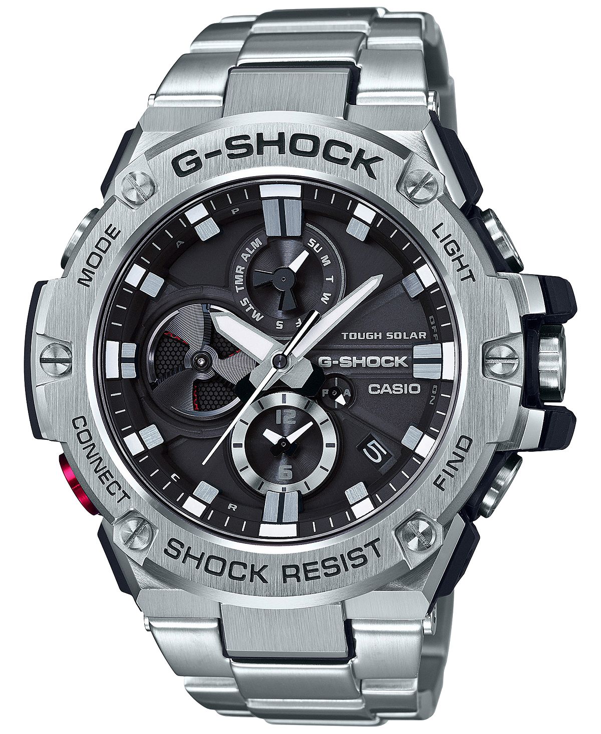 Men's 53.8mm G-Shock Stainless Steel Bracelet Watch