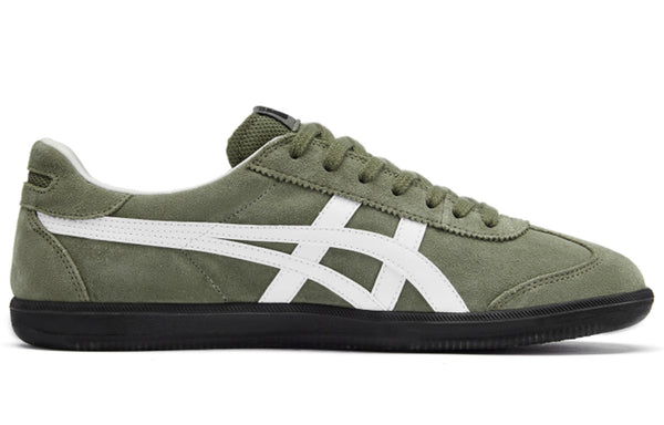 حذاء Onitsuka Tiger Tokuten باللون الأخضر المحروق والأبيض والأسود، باللون الأخضر