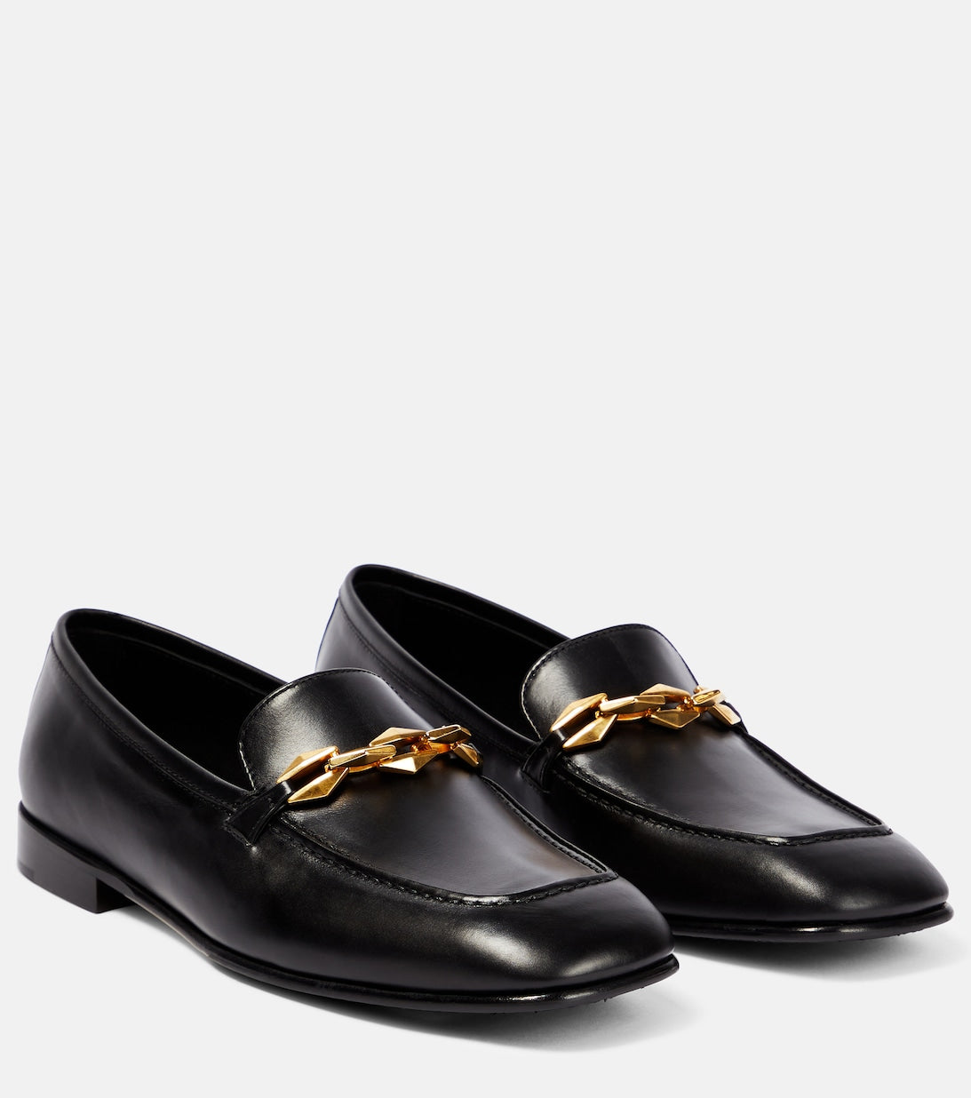 Jimmy Choo leather tilde loafers, black