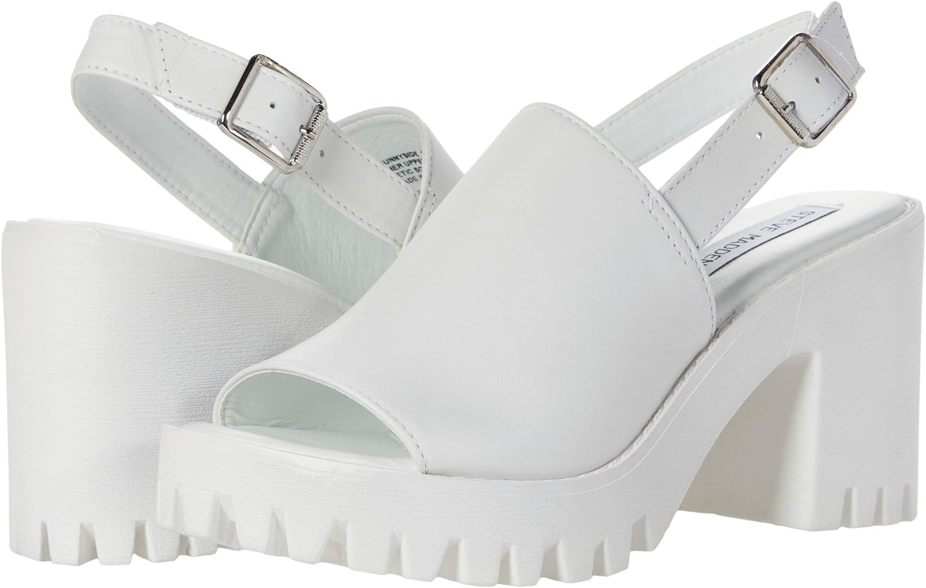 Sunnyside Sandal Steve Madden, white leather