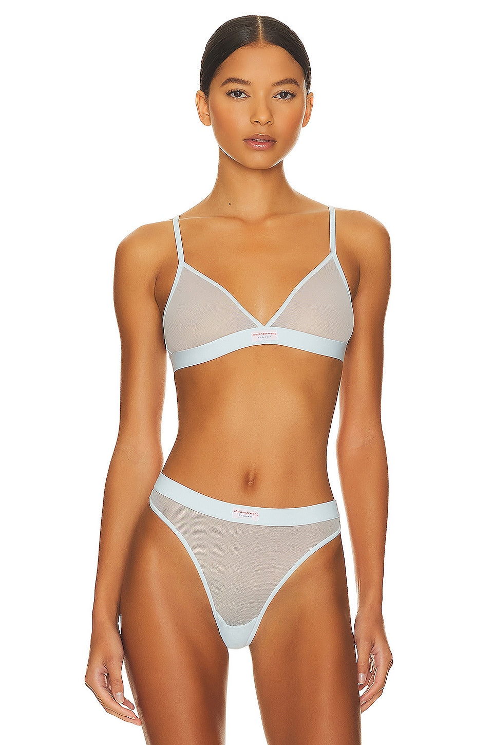 Alexander Wang Triangle Bra With Bodywear Label, Blue Pearl