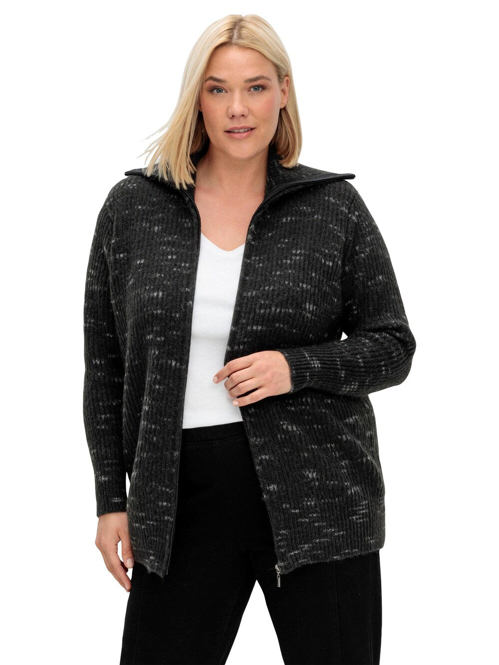 Sheego knitted cardigan, anthracite