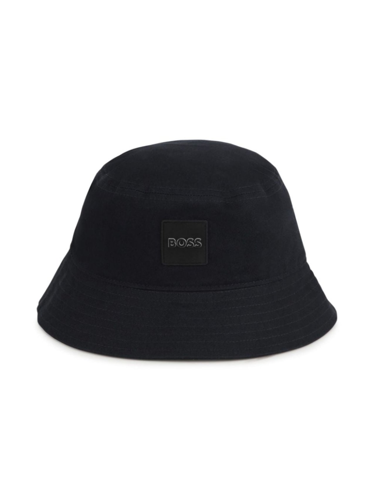 BOSS Kidswear Panama Hat with Logo, Black