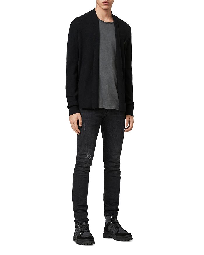 Mode merino wool sweater with open cardigan ALLSAINTS