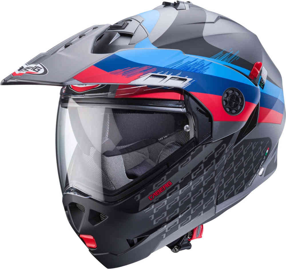 Tourmax X Sarabe Caberg helmet, grey/blue