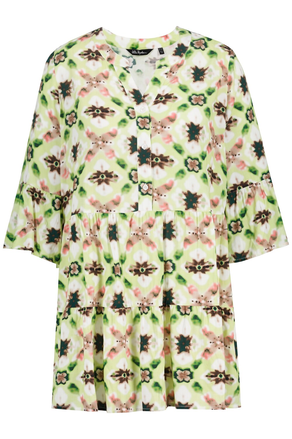 Ulla Popken shirt-dress, lime