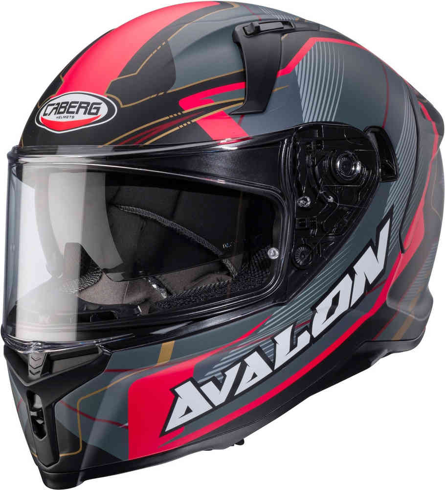 Avalon X Caberg optical helmet, matte black/gray/red