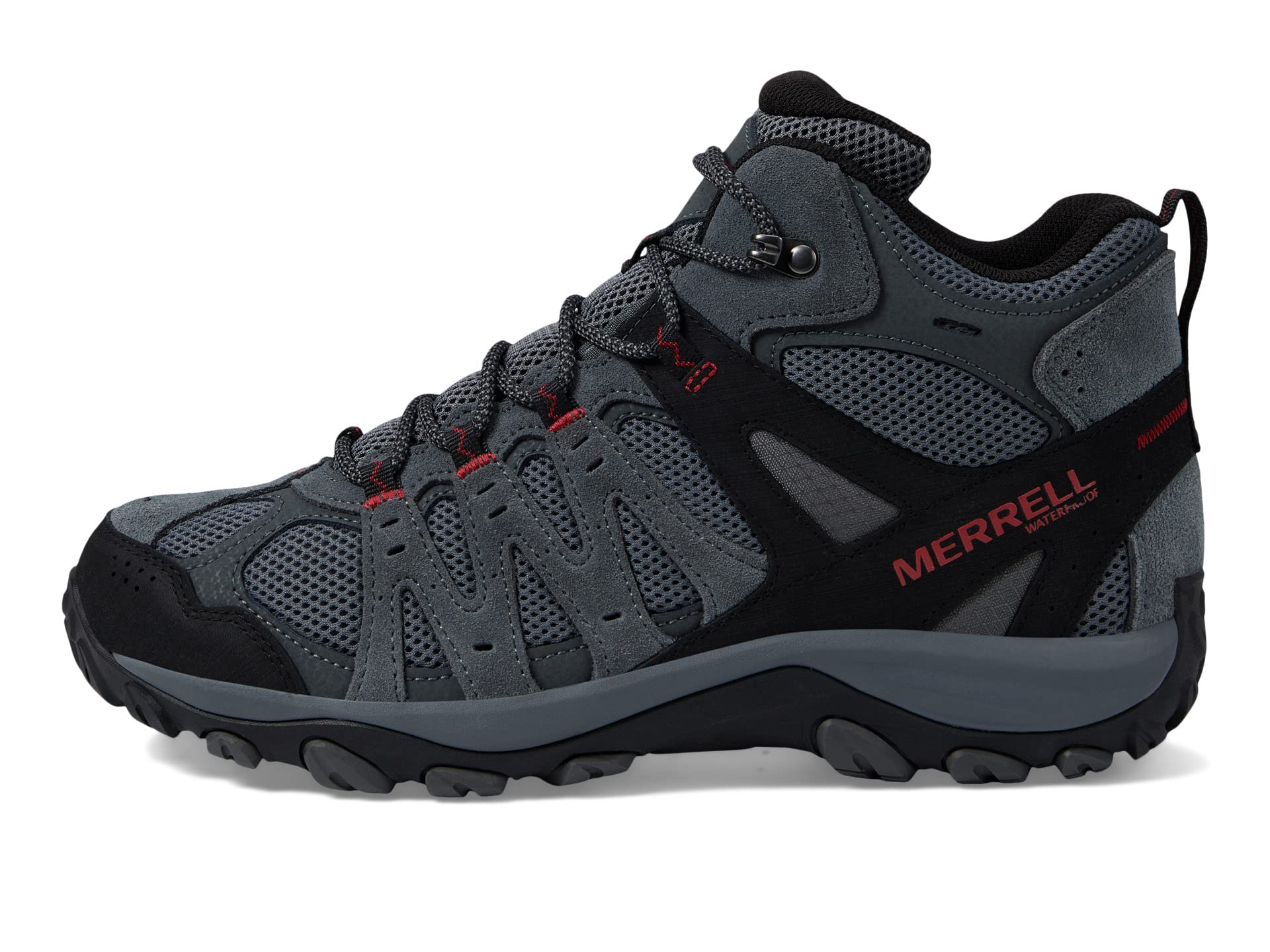 حذاء Merrell Accentor 3 Mid Wp للمشي لمسافات طويلة، رمادي غامق