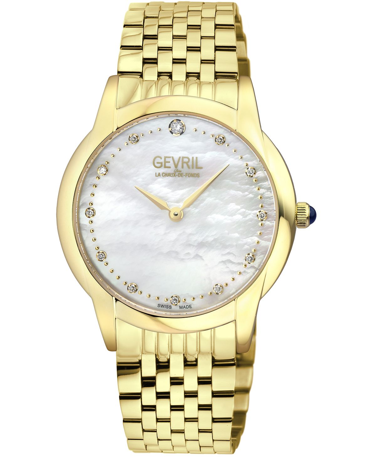 Airolo Women's Watch Swiss Quartz Gold Stainless Steel 36mm Gevril gold