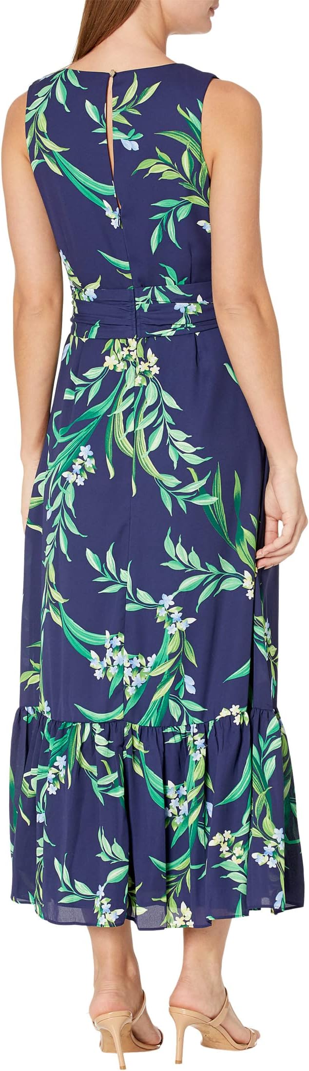 Tommy Bahama Floral Sleeveless Maxi Dress in Island Navy