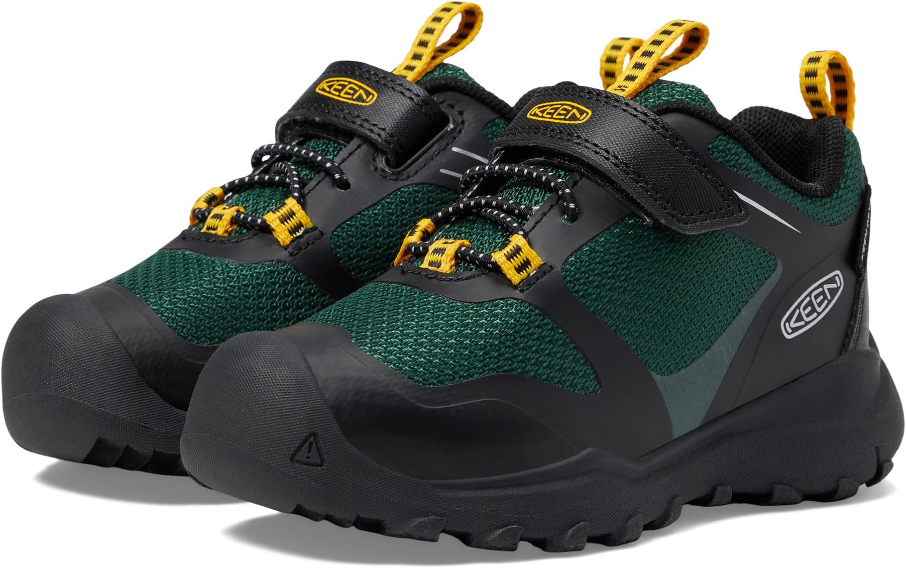 Wanduro Low Waterproof KEEN Hiking Shoes, Black/Greener Pastures