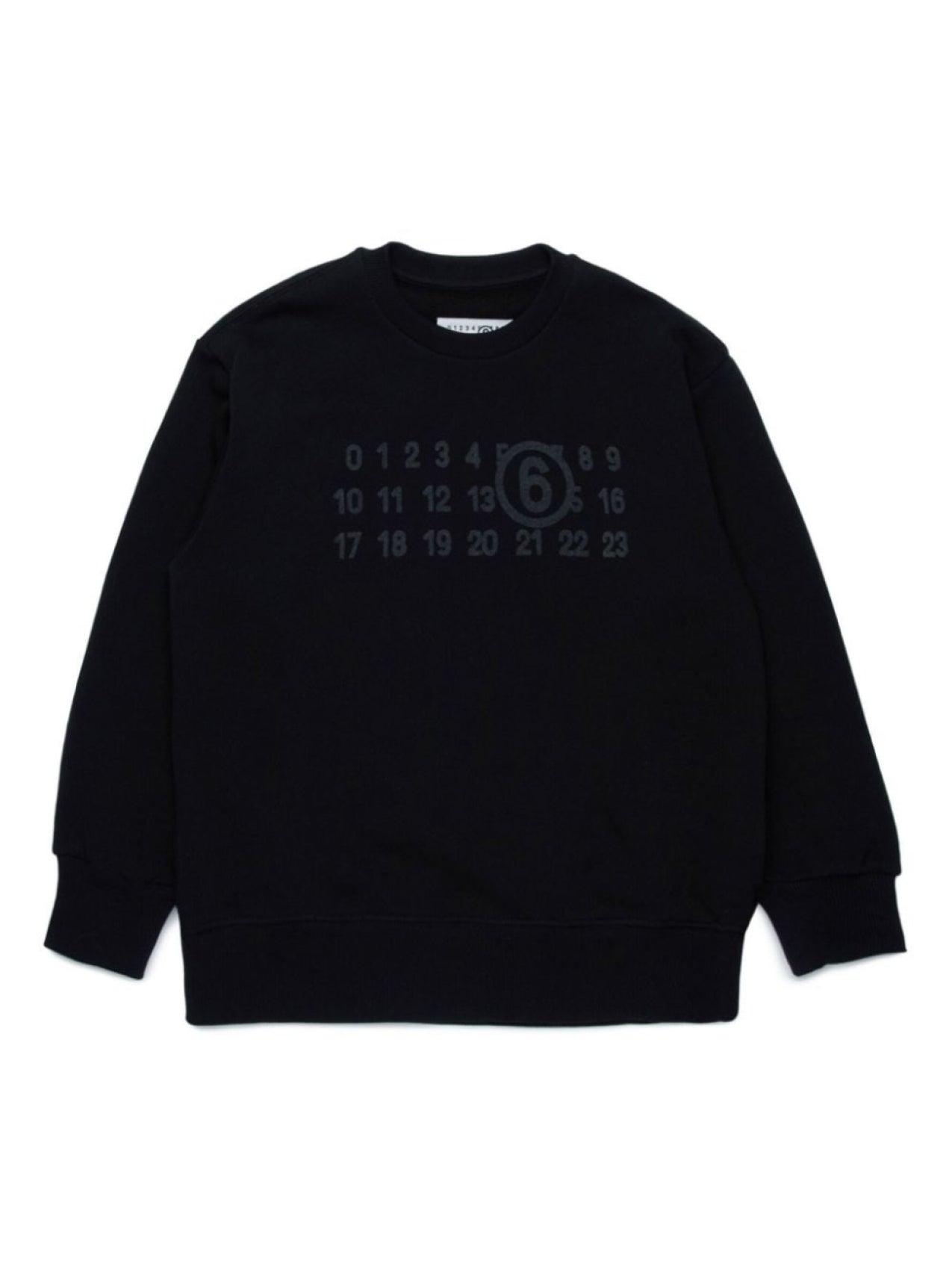 MM6 Maison Margiela Kids Cotton Logo Sweatshirt Black