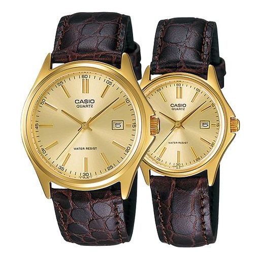 Watch CASIO General DRESS Japan / South Korea Fashion Couple Gold Analog, yellow